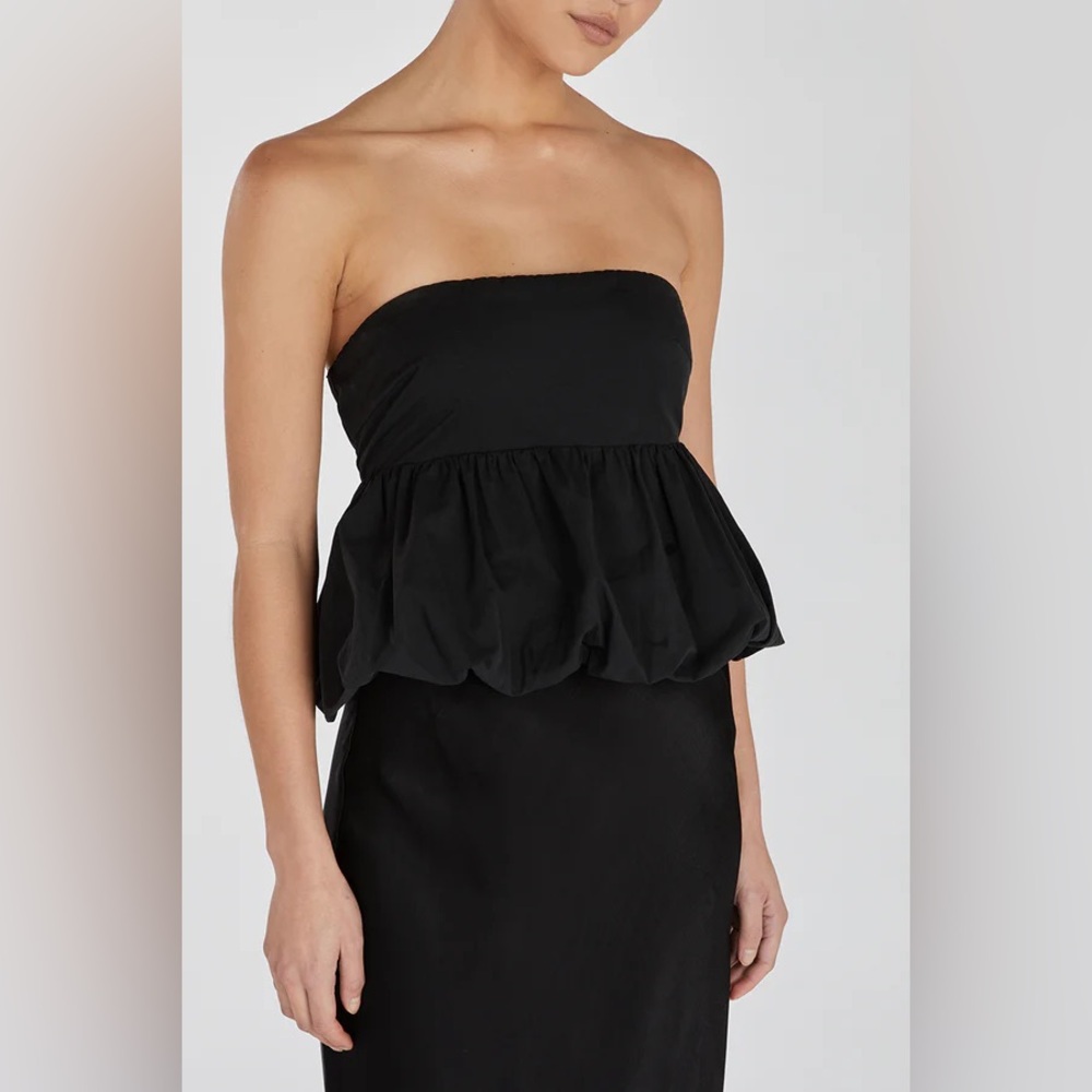 DISSH | TULLULAH BLACK COTTON BUBBLE TOP | Sold Out Online